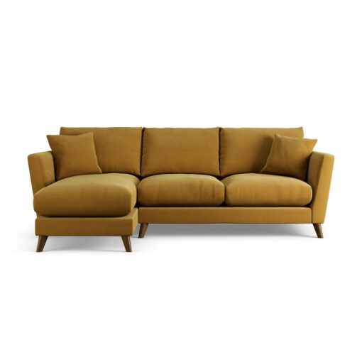 Habitat Lomond Left Hand Corner Sofa - Gold - Dark Leg