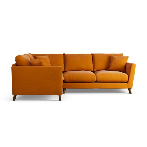 Habitat Lomond Left Hand Corner Sofa - Orange - Dark Leg