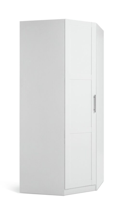 Habitat Munich Panelled Corner 1 Door Wardrobe - White