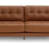 Habitat Newell Leather 3 Seater Sofa - Tan