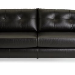 Habitat Winnie Leather 3 Seater Sofa - Black