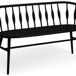 Habitat x Morris & Co. Canterbury Oak Dining Bench- Black