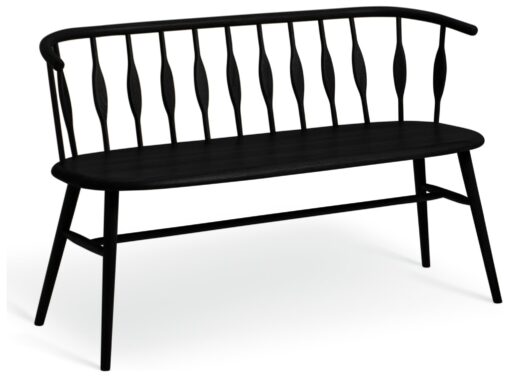 Habitat x Morris & Co. Canterbury Oak Dining Bench- Black