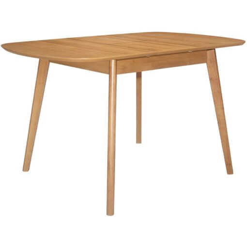 Hallowood Furniture - Aston Butterfly Extending Dining Table for 6 People, Wooden Table in Light Oak Finish, Extendable Dining Table, Oval Dining