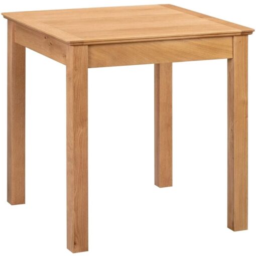 Hallowood Furniture Hereford Small Dining Table, Oak Table, Light Oak Wooden Dining Table, Square Table, Small Kitchen Table, Breakfast Table, Dining