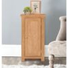 Hallowood Furniture - Waverly Oak Small Storage Cupboard, Light Oak Wooden Cabinet with 2 Adjustable Shelf for Bedroom, Hallway Cabinet, Cupboard for