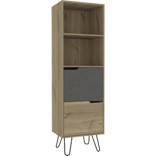 Hatty Tall Bookcase 2 Doors - Brown