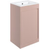 Helsinki Floor Standing 1-Door Vanity Unit with Basin 510mm Wide - Matt Antique Rose - Signature