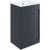 Helsinki Floor Standing 1-Door Vanity Unit with Basin 510mm Wide - Matt Indigo Blue - Signature