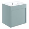 Helsinki Wall Hung 1-Door Vanity Unit with Basin 510mm Wide - Matt Sea Green - Signature