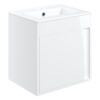 Helsinki Wall Hung 1-Door Vanity Unit with Basin 510mm Wide - White Gloss - Signature