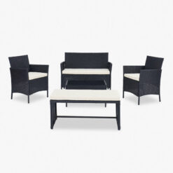 Home Detail - Maya Black 5PC Set w/ Bench & Cover