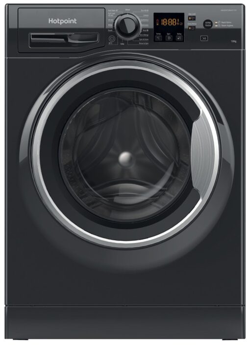 Hotpoint NSWM1046BSUK 10KG 1400 Spin Washing Machine - Black