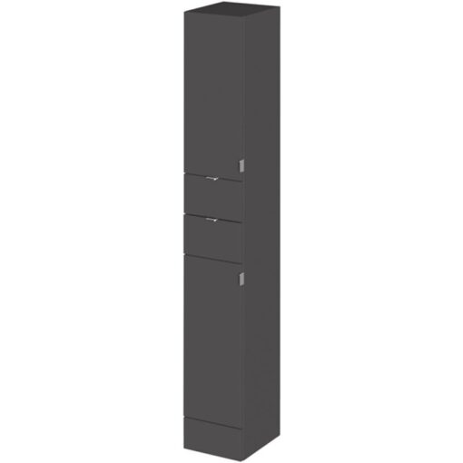 Hudson Reed - Fusion Tall Tower Unit 300mm Wide - Gloss Grey