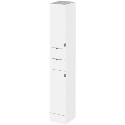 Hudson Reed - Fusion Tall Tower Unit 300mm Wide - Gloss White