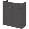 Hudson Reed - Fusion Vanity Unit 800mm Wide - Gloss Grey