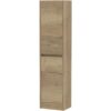 Hudson Reed - Havana Wall Hung 2-Door Tall Storage Unit 350mm Wide - Autumn Oak