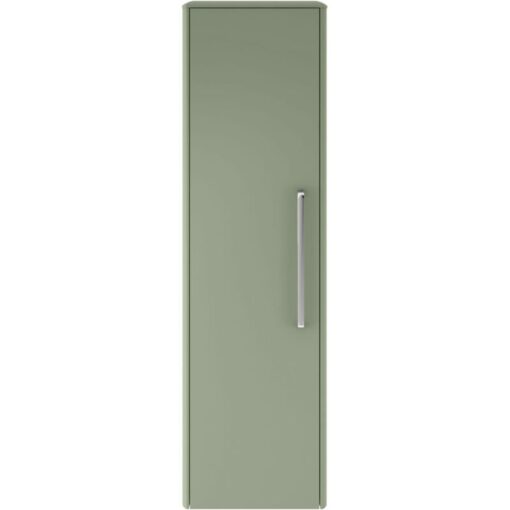 Hudson Reed - Solar Wall Hung Tall Storage Unit 350mm Wide - Fern Green