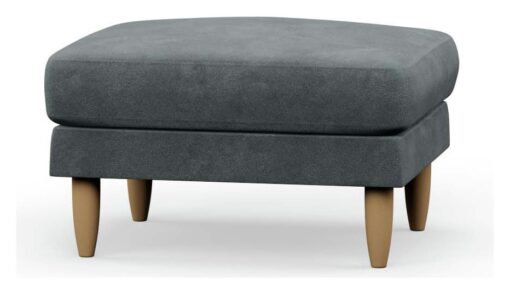 Hutch Fabric Footstool - Slate Grey