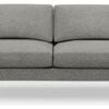 Hutch Fabric Round Arm 3 Seater Sofa - Dove Grey