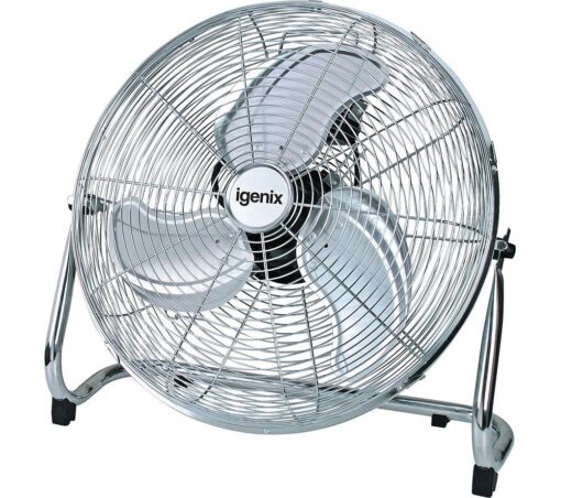 IGENIX DF1800 Portable 18" Floor Fan - Chrome, Silver/Grey