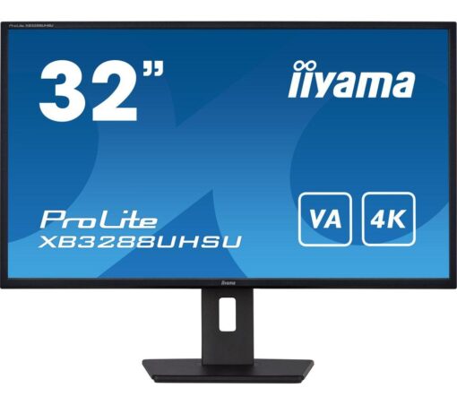 IIYAMA ProLite XB3288UHSU-B5 4K Ultra HD 32" VA LCD Monitor - Black, Black