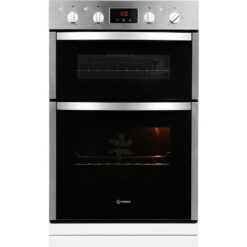 INDESIT Aria DDD5340CIX Electric Double Oven - Stainless Steel, Stainless Steel