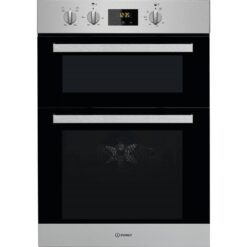 INDESIT Aria IDD 6340 IX Electric Double Oven - Stainless Steel, Stainless Steel