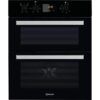 INDESIT Aria IDU 6340 BL Electric Built-under Double Oven - Black, Black