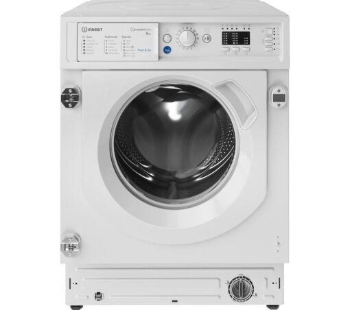 INDESIT BI WMIL 81485 UK Integrated 8 kg 1400 Spin Washing Machine, White