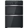 INDESIT Flame Control ID67G0MCB 60 cm Gas Cooker - Black, Black