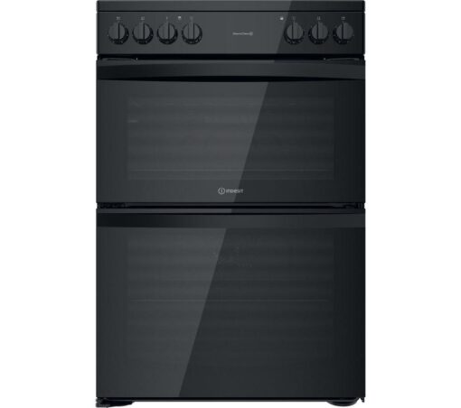 INDESIT ID67V9KMB 60 cm Electric Ceramic Cooker - Black, Black