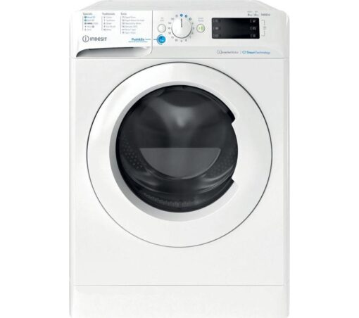 INDESIT Innex Steam Push&Go BDE 86436 WV UK 8 kg Washer Dryer - White, White