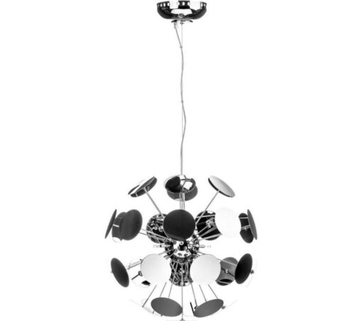 INTERIORS by Premier Disc Small Pendant Ceiling Light - Chrome