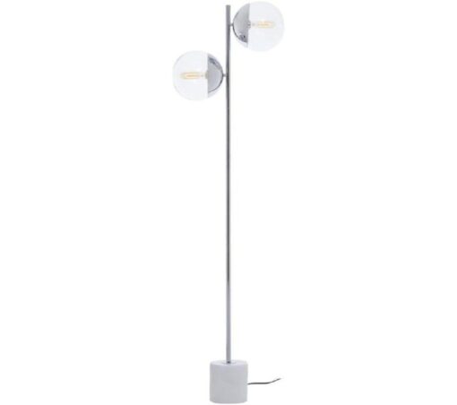 INTERIORS by Premier Revive 2 Light Floor Lamp - Chrome