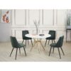 Ihome Furniture And Furnishing - 120cm White Table with Cross Metal Legs