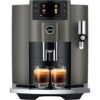 JURA E8 Smart Bean to Cup Coffee Machine - Dark Inox, Black,Silver/Grey