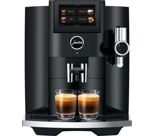 JURA S8 Smart Bean to Cup Coffee Machine - Dark Inox, Black