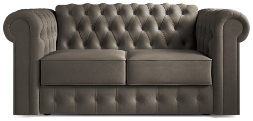 Jay-Be Chesterfield Fabric 2 Seater Sofa Bed - Pewter