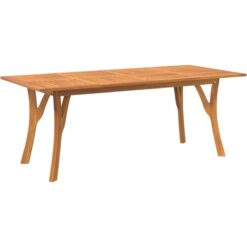 Jinlefu - Garden Table 200x90x75 cm Solid Wood Acacia vidaXL - Brown