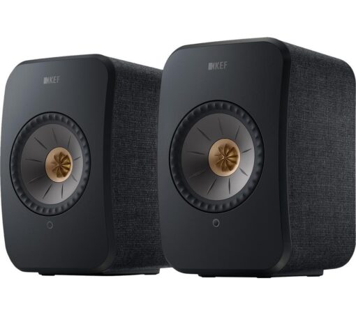 KEF AUDIO LSX II Wireless Multi-room Bookshelf Speakers - Carbon Black, Black