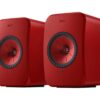 KEF AUDIO LSX II Wireless Multi-room Bookshelf Speakers - Lava Red, Red