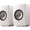 KEF AUDIO LSX II Wireless Multi-room Bookshelf Speakers - Mineral White, White