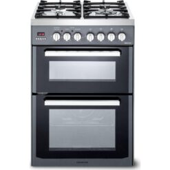 KENWOOD CK234DF SL 60 cm Dual Fuel Cooker - Grey & Chrome, Silver/Grey