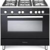 KENWOOD CK307G 90 cm Gas Range Cooker - Black & Chrome, Black