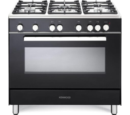 KENWOOD CK307G 90 cm Gas Range Cooker - Black & Chrome, Black