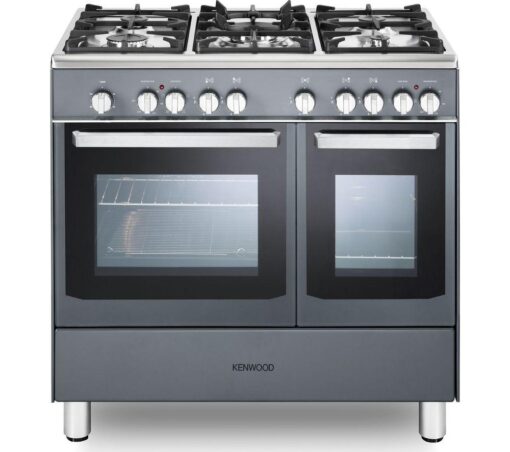 KENWOOD CK406SL 90 cm Dual Fuel Range Cooker - Slate Grey & Chrome, Silver/Grey