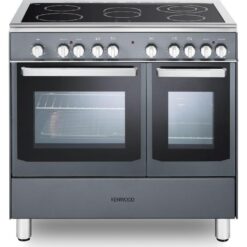 KENWOOD CK418SL 90 cm Electric Ceramic Range Cooker - Slate Grey & Chrome, Silver/Grey