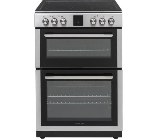 KENWOOD KDC66SS22 60 cm Electric Ceramic Cooker - Silver, Silver/Grey