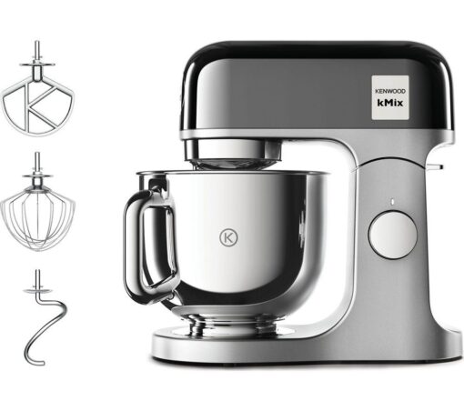 KENWOOD kMix KMX760BC Kitchen Machine - Black & Stainless Steel, Silver/Grey,Black